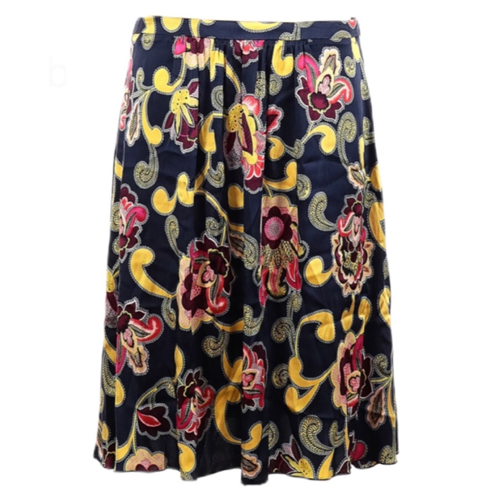 Trina Turk A-Line Silk Printed Knee Length Skirt Size 8